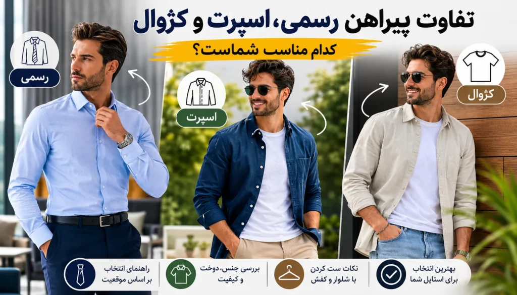 تفاوت پیراهن ها